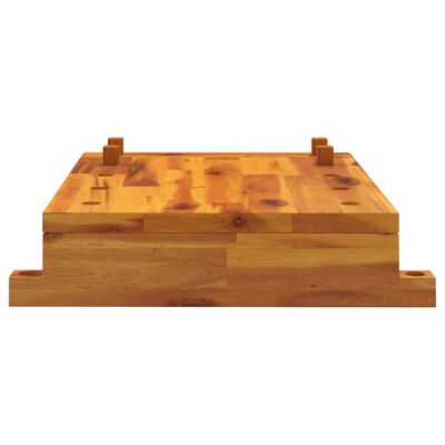 vidaXL Workbench Tabletop with Vice 52x44x9.5 cm Solid Wood Acacia