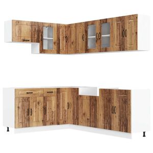 vidaXL 11 Piece Kitchen Cabinet Set "Kalmar" Old Wood Engineered Wood