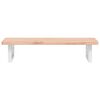 vidaXL Basin Shelf Wall Mounted Steel and Solid Wood Beech
