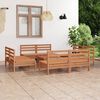 vidaXL 9 Piece Garden Lounge Set Honey Brown Solid Pinewood