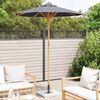 vidaXL Garden Parasol Dark Grey &Oslash; 180 x 230 cm Bamboo