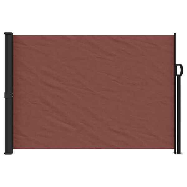 vidaXL Retractable Side Awning Brown 140x600 cm