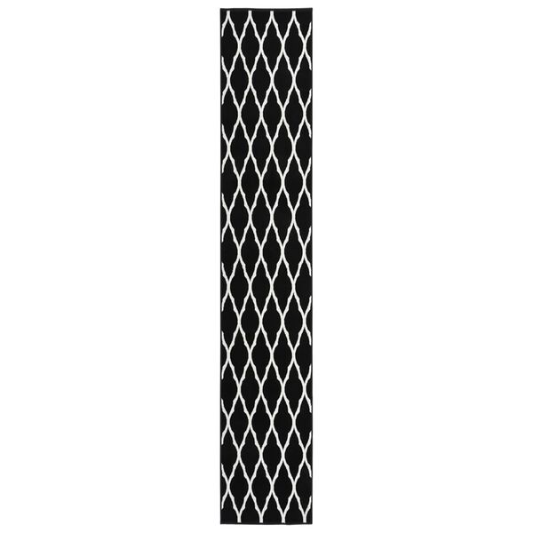 vidaXL Runner Rug BCF Black and White 80x500 cm