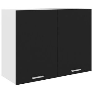 vidaXL Hanging Cabinet Lyon Black 80x31x60 cm Engineered Wood