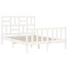 vidaXL Bed Frame without Mattress White 140x190 cm Solid Wood Pine