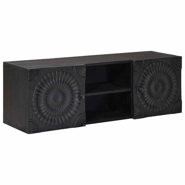 vidaXL TV Cabinet with Shelf with Storage Black 105 x 30 x 35 cm