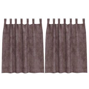 vidaXL Velvet Curtains 2 pcs Brown 140 x 140 cm Velvet