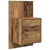 vidaXL Wall-mounted Bedside Cabinet 2 pcs Old Wood 48.5 x 32.5 x 80 cm