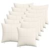 vidaXL Cushion Cover 12 pcs ALMELO Cream 45 x 45 cm Corduroy