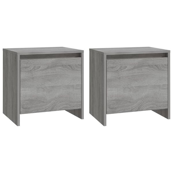 vidaXL Bedside Cabinets 2 pcs Grey Sonoma 45x34x44.5 cm Engineered Wood