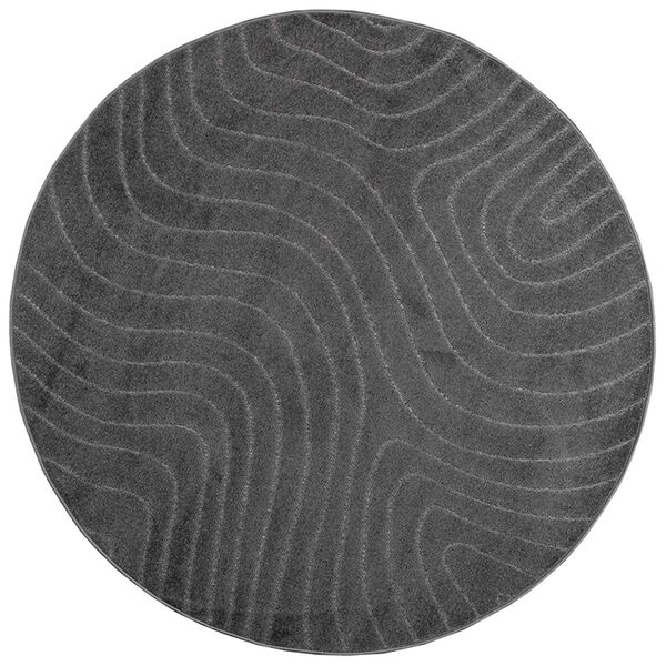 vidaXL Area Rugs Round HUARTE Anthracite &Oslash; 160 CM Polyester