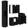 vidaXL Bathroom Furniture Set 4 pcs Black Oak Engineered Wood
