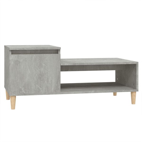vidaXL Coffee Table Concrete Grey 100x50x45 cm Engineered Wood