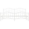 vidaXL Metal Bed Frame without Mattress with Footboard White 193x203cm