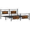vidaXL Metal Bed Frame without Mattress Smoked Oak 180x200 cm Super King