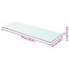 vidaXL Shelf Panel Glass Clear 70x25 cm