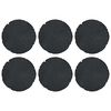 vidaXL Stepping Stone 6 pcs Black &Oslash; 45 x 1.8 cm Rubber