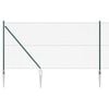 vidaXL Chainlink Fence with Spikes 10 x 1 m PVC-Coated Steel Green