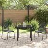 vidaXL Garden Dining Set 3 pcs Black Powder-Coated Steel