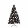vidaXL Artificial Pre-lit Christmas Tree Black 180 cm PVC