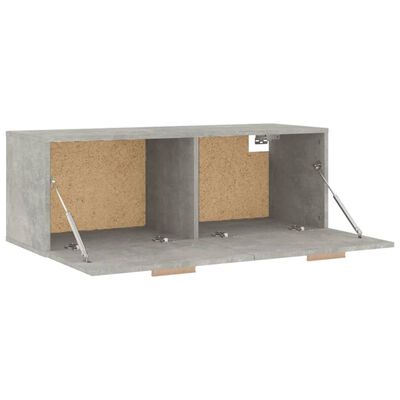 vidaXL Wall Cabinet Concrete Grey 100x36.5x35 cm Engineered Wood