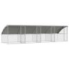 vidaXL Chicken Cage 4 pcs Silver 800 x 200 x 200 cm Galvanised Steel