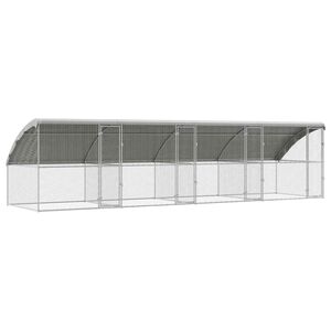 vidaXL Chicken Cage 4 pcs Silver 800 x 200 x 200 cm Galvanised Steel