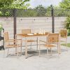 vidaXL Garden Stacking Chairs 4 pcs Brown and Beige
