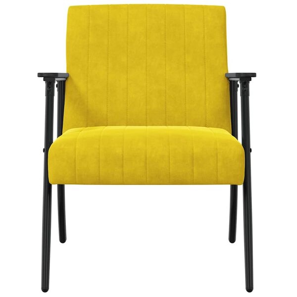 vidaXL Armchair Yellow 59 x 75 x 78 cm Velvet
