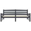 vidaXL Bed Frame without Mattress Dark Grey Solid Pinewood 160x200 cm