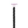 vidaXL Work Rope Black 6 mm 100 m Polypropylene