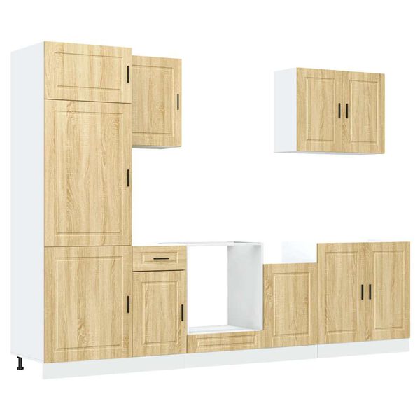 vidaXL 7 Piece Kitchen Cabinet Set Porto Sonoma Oak Engineered Wood