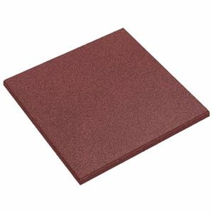 vidaXL Fall Protection Tiles 18 pcs Red 50 x 50 cm Rubber