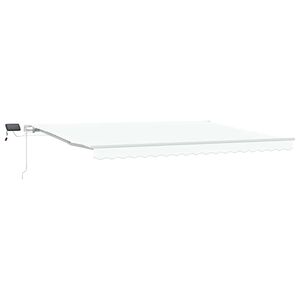 vidaXL Retractable Awning White 450 x 300 cm Fabric and Aluminium