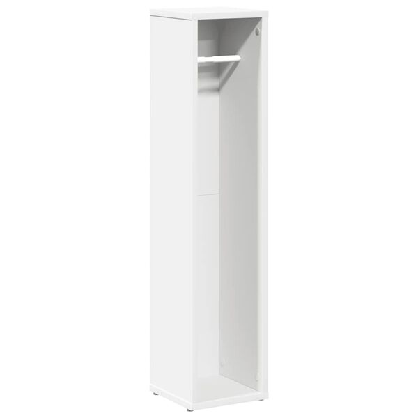 vidaXL Bathroom Cabinet with Roll Holder White 20.5x20x90 cm