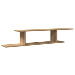 vidaXL Wall-Mounted TV Shelf Artisan Oak 125x18x23 cm Engineered Wood