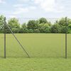 vidaXL Chain Link Fence Grey 10 x 1.6 m Steel