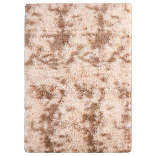 vidaXL Shaggy Rug Cream 170x120 cm
