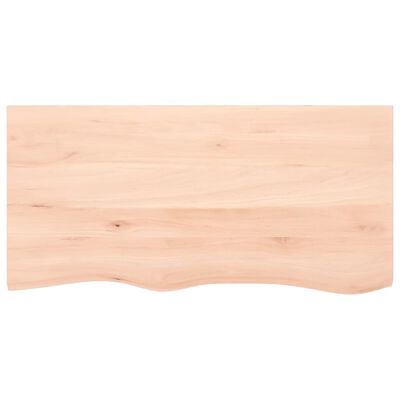 vidaXL Table Top 100x50x(2-4) cm Untreated Solid Wood Oak