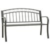 vidaXL Garden Bench Grey 120 cm Steel