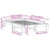 vidaXL Bed Frame without Mattress White 120x190 cm Small Double Solid Wood Pine
