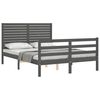 vidaXL Bed Frame without Mattress Grey 140x200 cm Solid Wood