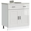 vidaXL Kitchen Base Cabinet&nbsp;Porto High Gloss White Engineered Wood