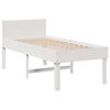 vidaXL Bed Frame without Mattress White 75x190 cm Small Single Solid Wood Pine