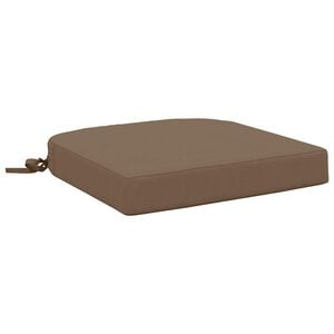 vidaXL 1-Piece Seat Cushion SOEST 100% Polyester Taupe 40 x 40 x 7 cm