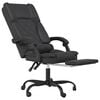 vidaXL Massage Reclining Office Chair Black Faux Leather