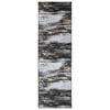 vidaXL Rug Runner LESAKA Black and Gold 80 x 450 cm Diamond Velvet