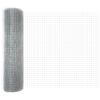 vidaXL Fence Post Silver 50 x 0.6 m (19 x 19 mm mesh) Steel