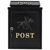 vidaXL Wall Mounted Mailbox Black 29 x 13 x 41 cm Cast Aluminum