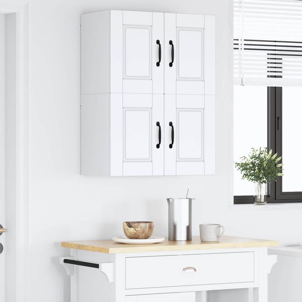 vidaXL Kitchen Cabinet 2 pcs White 60 x 31 x 40 cm Engineered Wood